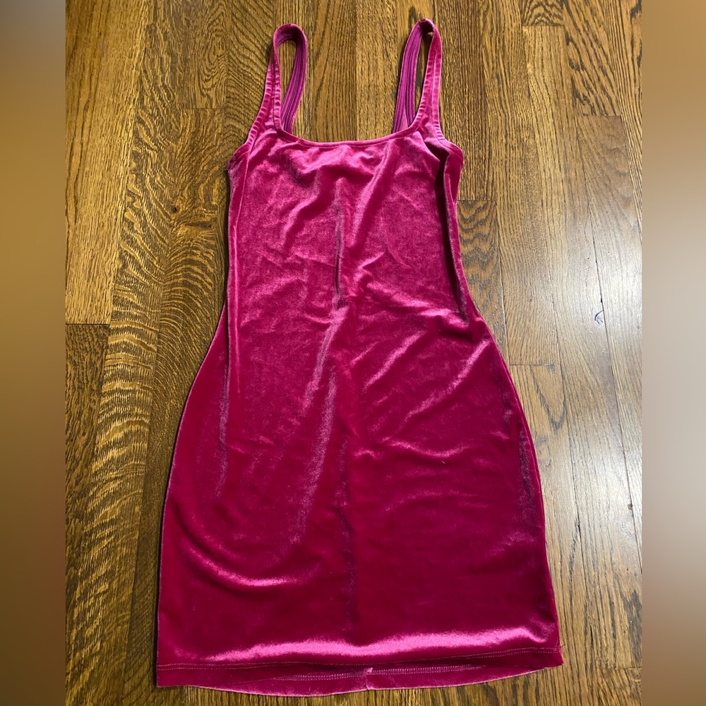 Velvet Pink Mini Dress
